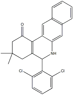 5-(2,6-dichlorophenyl)-3,3-dimethyl-3,4,5,6-tetrahydrobenzo[b]phenanthridin-1(2H)-one Struktur