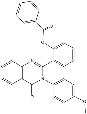 2-[3-(4-methoxyphenyl)-4-oxo-3,4-dihydro-2-quinazolinyl]phenyl benzoate Struktur