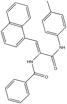 N-[2-(1-naphthyl)-1-(4-toluidinocarbonyl)vinyl]benzamide Struktur