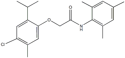 2-(4-chloro-2-isopropyl-5-methylphenoxy)-N-mesitylacetamide Struktur