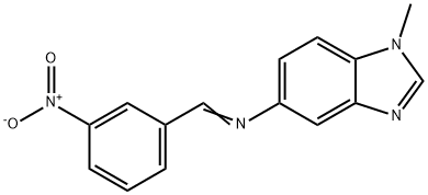 5-({3-nitrobenzylidene}amino)-1-methyl-1H-benzimidazole Struktur