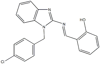 2-({[1-(4-chlorobenzyl)-1H-benzimidazol-2-yl]imino}methyl)phenol Struktur