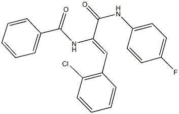 N-{2-(2-chlorophenyl)-1-[(4-fluoroanilino)carbonyl]vinyl}benzamide Struktur