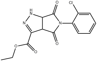 ethyl 5-(2-chlorophenyl)-4,6-dioxo-1,3a,4,5,6,6a-hexahydropyrrolo[3,4-c]pyrazole-3-carboxylate Struktur