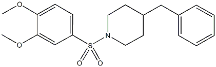 4-benzyl-1-[(3,4-dimethoxyphenyl)sulfonyl]piperidine Struktur