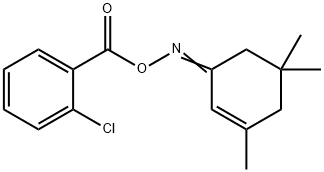 3,5,5-trimethyl-2-cyclohexen-1-one O-(2-chlorobenzoyl)oxime Struktur