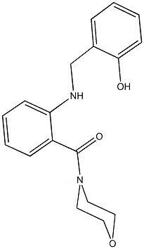 2-{[2-(4-morpholinylcarbonyl)anilino]methyl}phenol Struktur