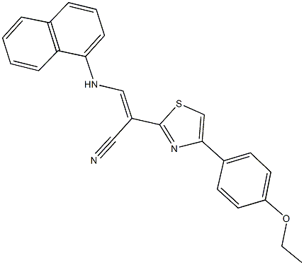 2-[4-(4-ethoxyphenyl)-1,3-thiazol-2-yl]-3-(1-naphthylamino)acrylonitrile Struktur