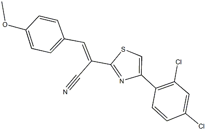 2-[4-(2,4-dichlorophenyl)-1,3-thiazol-2-yl]-3-(4-methoxyphenyl)acrylonitrile Struktur