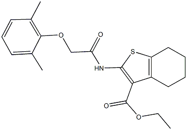 ethyl 2-{[(2,6-dimethylphenoxy)acetyl]amino}-4,5,6,7-tetrahydro-1-benzothiophene-3-carboxylate Struktur