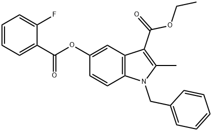 ethyl 1-benzyl-5-[(2-fluorobenzoyl)oxy]-2-methyl-1H-indole-3-carboxylate Struktur