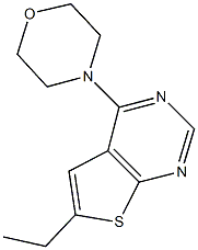 6-ethyl-4-(4-morpholinyl)thieno[2,3-d]pyrimidine Struktur