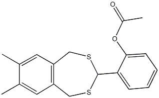 2-(7,8-dimethyl-1,5-dihydro-2,4-benzodithiepin-3-yl)phenyl acetate Struktur