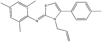 N-(3-allyl-4-(4-methylphenyl)-1,3-thiazol-2(3H)-ylidene)-N-mesitylamine Struktur