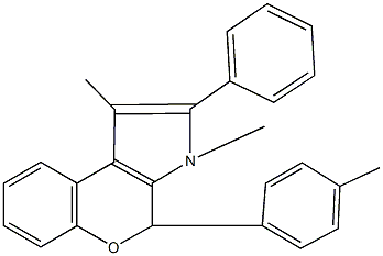 1,3-dimethyl-4-(4-methylphenyl)-2-phenyl-3,4-dihydrochromeno[3,4-b]pyrrole Struktur