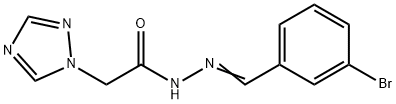 N'-(3-bromobenzylidene)-2-(1H-1,2,4-triazol-1-yl)acetohydrazide Struktur