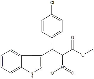 methyl 3-(4-chlorophenyl)-2-nitro-3-(1H-indol-3-yl)propanoate Struktur