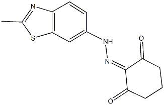 1,2,3-cyclohexanetrione 2-[(2-methyl-1,3-benzothiazol-6-yl)hydrazone] Struktur