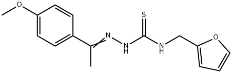 1-(4-methoxyphenyl)ethanone N-(2-furylmethyl)thiosemicarbazone Struktur