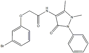 2-(3-bromophenoxy)-N-(1,5-dimethyl-3-oxo-2-phenyl-2,3-dihydro-1H-pyrazol-4-yl)acetamide Struktur