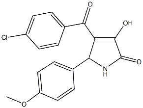 4-(4-chlorobenzoyl)-3-hydroxy-5-(4-methoxyphenyl)-1,5-dihydro-2H-pyrrol-2-one Struktur