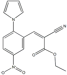 ethyl 2-cyano-3-[5-nitro-2-(1H-pyrrol-1-yl)phenyl]acrylate Struktur