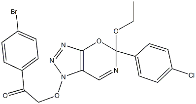 1-(4-bromophenyl)-2-[(5-(4-chlorophenyl)-5-ethoxy[1,2,3]triazolo[4,5-e][1,3]oxazin-1(5H)-yl)oxy]ethanone Struktur