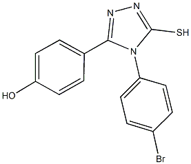 4-[4-(4-bromophenyl)-5-sulfanyl-4H-1,2,4-triazol-3-yl]phenol Struktur