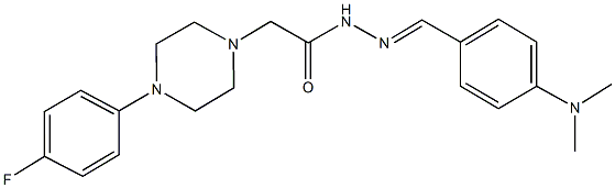 N'-[4-(dimethylamino)benzylidene]-2-[4-(4-fluorophenyl)-1-piperazinyl]acetohydrazide Struktur