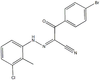 3-(4-bromophenyl)-2-[(3-chloro-2-methylphenyl)hydrazono]-3-oxopropanenitrile Struktur