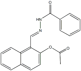 1-(2-benzoylcarbohydrazonoyl)-2-naphthyl acetate Struktur