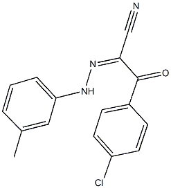 3-(4-chlorophenyl)-2-[(3-methylphenyl)hydrazono]-3-oxopropanenitrile Struktur