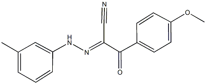 3-(4-methoxyphenyl)-2-[(3-methylphenyl)hydrazono]-3-oxopropanenitrile Struktur