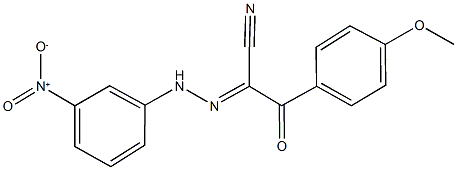 2-({3-nitrophenyl}hydrazono)-3-(4-methoxyphenyl)-3-oxopropanenitrile Struktur