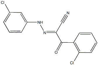 3-(2-chlorophenyl)-2-[(3-chlorophenyl)hydrazono]-3-oxopropanenitrile Struktur