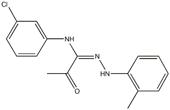 N-(3-chlorophenyl)-N'-(2-methylphenyl)-2-oxopropanehydrazonamide Struktur