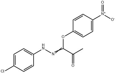 4-nitrophenyl N-(4-chlorophenyl)-2-oxopropanehydrazonoate Struktur