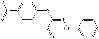 4-nitrophenyl 2-oxo-N-phenylpropanehydrazonoate Struktur