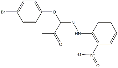 4-bromophenyl N-{2-nitrophenyl}-2-oxopropanehydrazonoate Struktur