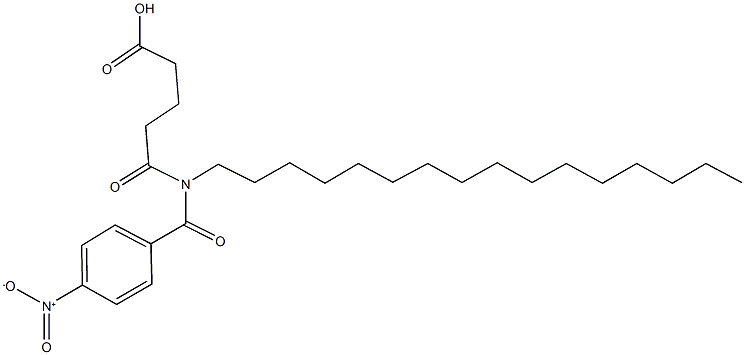 5-(hexadecyl{4-nitrobenzoyl}amino)-5-oxopentanoic acid Struktur