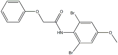 N-(2,6-dibromo-4-methoxyphenyl)-2-phenoxyacetamide Struktur