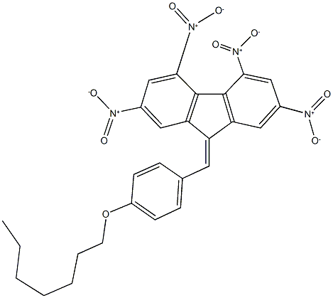 9-[4-(heptyloxy)benzylidene]-2,4,5,7-tetranitro-9H-fluorene Struktur