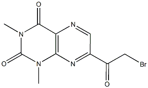 7-(bromoacetyl)-1,3-dimethyl-2,4(1H,3H)-pteridinedione Struktur