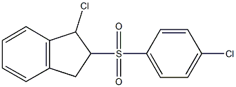 1-chloro-2-[(4-chlorophenyl)sulfonyl]indane Struktur