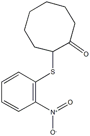 2-({2-nitrophenyl}sulfanyl)cyclooctanone Struktur