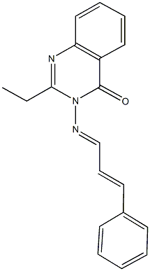 2-ethyl-3-[(3-phenyl-2-propenylidene)amino]-4(3H)-quinazolinone Struktur