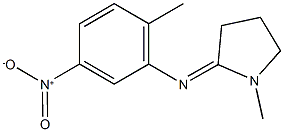 2-({5-nitro-2-methylphenyl}imino)-1-methylpyrrolidine Struktur