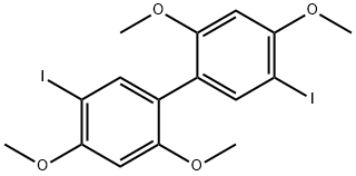 3,3'-diiodo-4,4',6,6'-tetramethoxy-1,1'-biphenyl Struktur