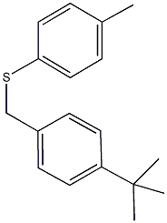 1-tert-butyl-4-{[(4-methylphenyl)sulfanyl]methyl}benzene Struktur