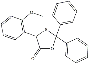 4-(2-methoxyphenyl)-2,2-diphenyl-1,3-oxathiolan-5-one Struktur